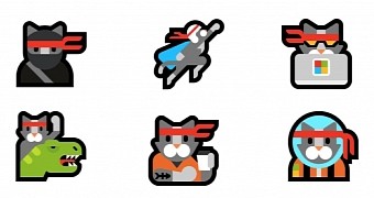 The new ninja cat emoticons