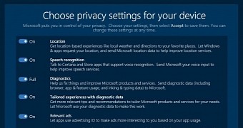 Privacy settings to be displayed to Windows 10 users