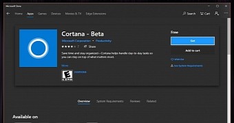 Cortana in the Microsoft Store