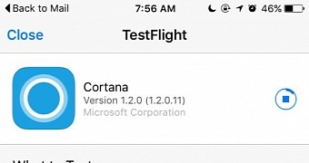 Cortana beta for iOS