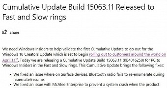 This cumulative update is only available in the Insider program