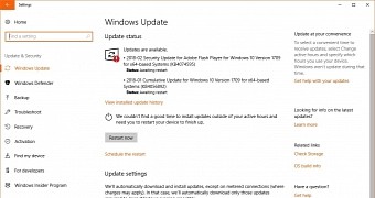 The Flash Player patch is pushed through Windows Update
