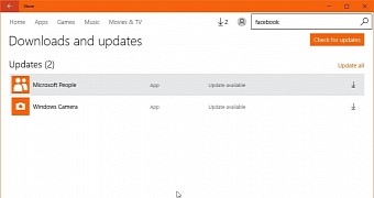 App updates in the Windows Store today