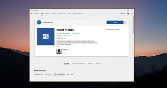 Microsoft Word Mobile for Windows 10
