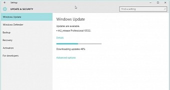 The new build is shipped via Windows Update