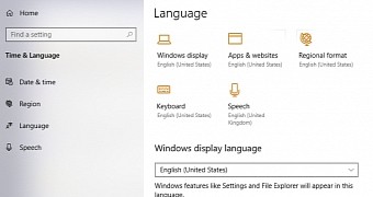 The new language settings page