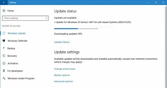 The update is shipped via Windows Update right now
