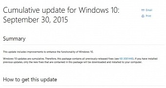 The update is now available for Windows 10 RTM users