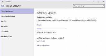 The new cumulative update is available via Windows Update on machines running November Update