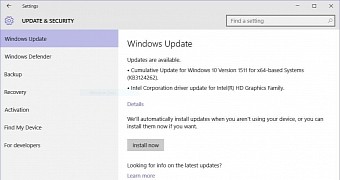 The new CU is available via Windows Update