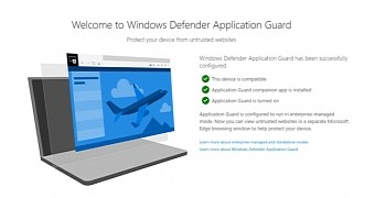 Windows Defender Application Guard landing page