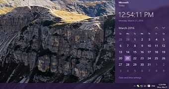 The new modern-looking calendar in Windows 10