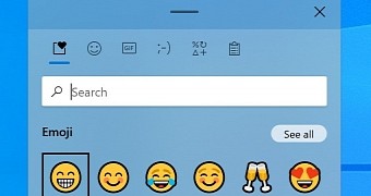 The new Windows 10 emoji picker