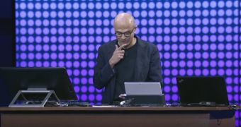 Microsoft's CEO talking about their iOS apps
