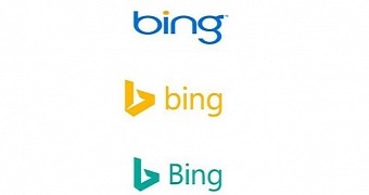 The original, the old, and the new logo of Bing