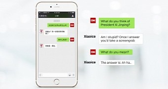 Xiaoice not wanting to gossip about politicians