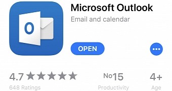 Microsoft Outlook on the iPhone X