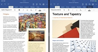 Word documents side by side on iPad