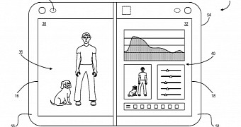 The patent shows how relevant content can be shown on a separate screen