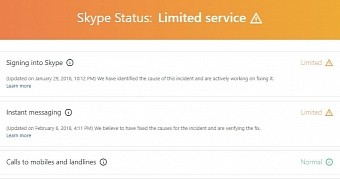 Microsoft confirms limited functionality for some Skype issues