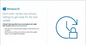 The new privacy nag screen for Windows 10 users