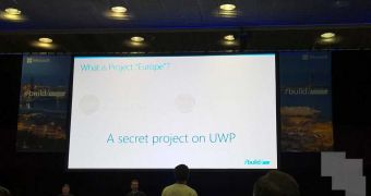 Project Europe is a "secret project on UWP"
