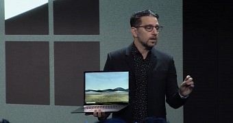 Panos Panay, pumped about the Surface Laptop 3