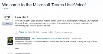 Microsoft says Teams for Linux is under consideration