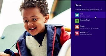 Sharing charm in Windows 8
