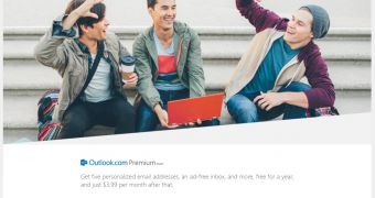 Outlook.com Premium landing page