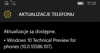 Windows 10 Mobile build 10586.107