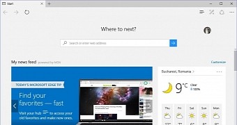 Microsoft Edge browser in Windows 10