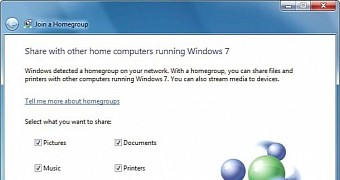 Windows HomeGroup settings in Windows 7