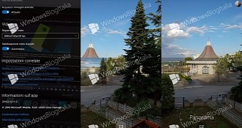 Panorama options in Windows 10 Mobile