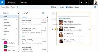 The new contact manager in Outlook