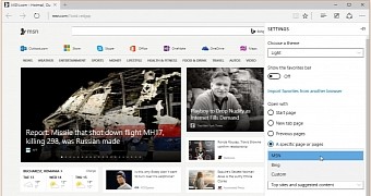 Edge has Bing the default search engine and MSN as home page