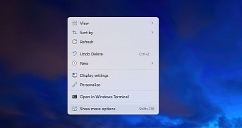 The context menu in Windows 11