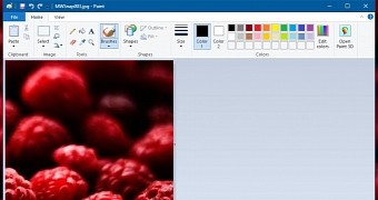 Updated Paint app in Windows 10 build 15019