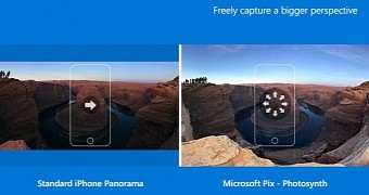 The panorama app allows more content to be captured