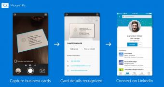 New business card scanning feature in Microsoft Pix