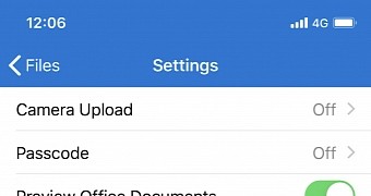 The latest version of OneDrive for iOS