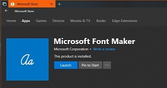 Microsoft Font Maker app