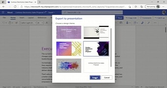 Converting a document into a presentation
