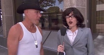 Miley Cyrus undercover as Australian reporter for Jimmy Kimmel's I Witness News