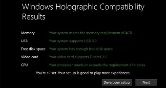 Minimum specs for Windows Holographic