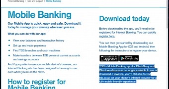 TSB tells users to turn to the browser in order to access accounts