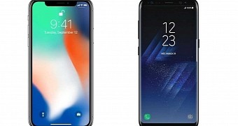 Apple's iPhone X and Samsung Galaxy S8