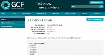 Motorola DROID Turbo 2 certification