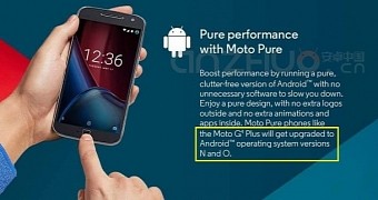 Motorola Moto G4 Plus ad hinting on Android O
