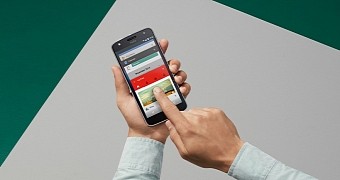 Motorola smartphone running Android